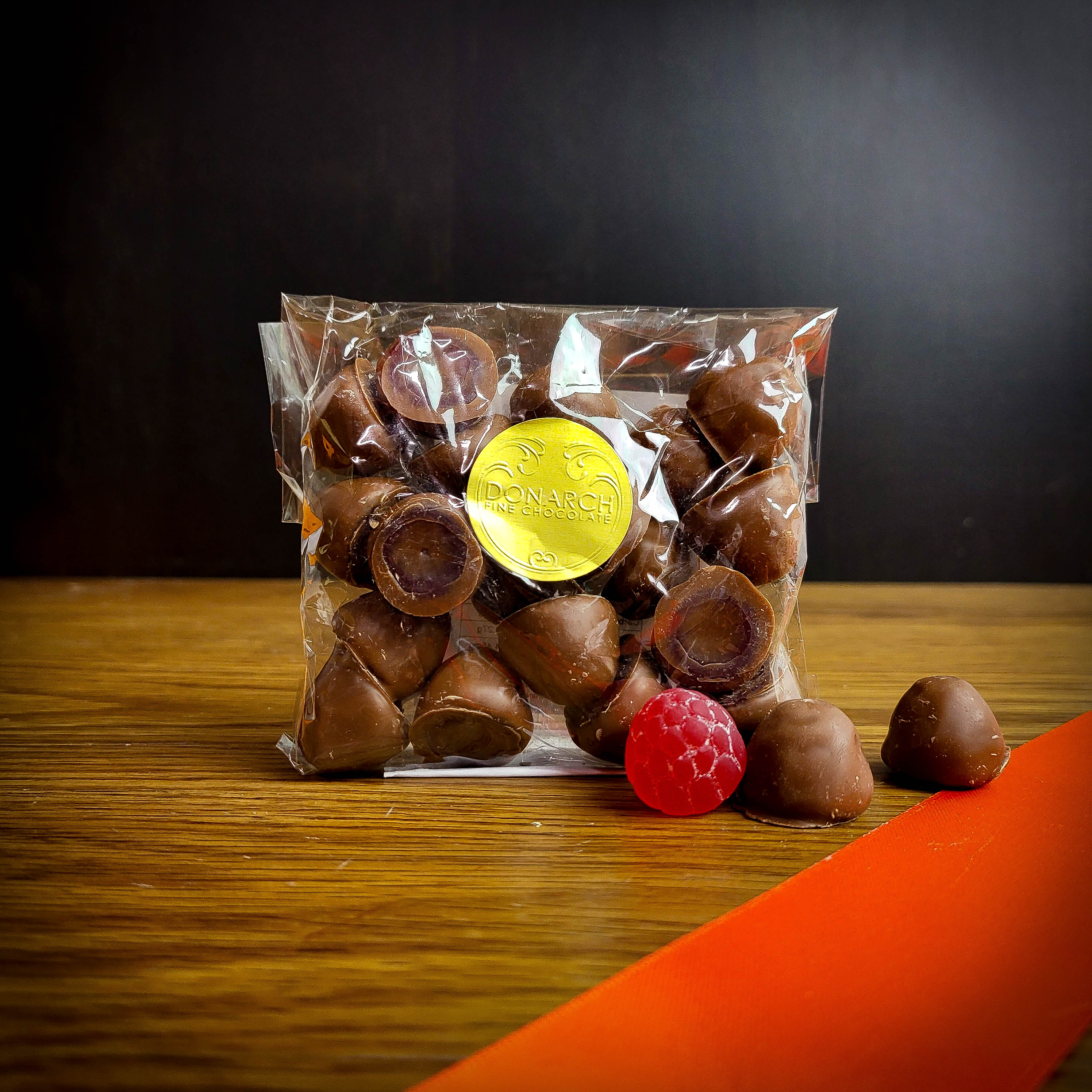 Raspberry Jellies Choc Coated - Milk Choc